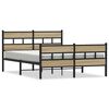 vidaXL sonoma t&ouml;lgy sz&iacute;nű f&eacute;m &aacute;gykeret matrac n&eacute;lk&uuml;l 135 x 190 cm