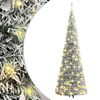 vidaXL k&ouml;nnyen fel&aacute;ll&iacute;that&oacute; műkar&aacute;csonyfa h&oacute;val 200 LED-del 210 cm
