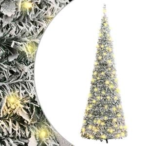 vidaXL k&ouml;nnyen fel&aacute;ll&iacute;that&oacute; műkar&aacute;csonyfa h&oacute;val 200 LED-del 210 cm
