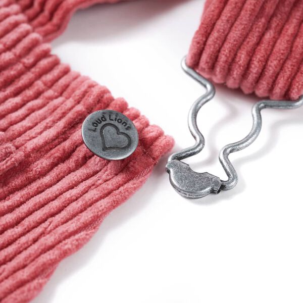 Gyerek overall ruha kordb&aacute;rsony r&oacute;zsasz&iacute;n 116