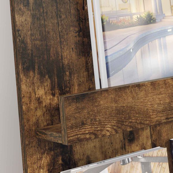 vidaXL Magazin &aacute;llv&aacute;ny F&uuml;st&ouml;lt t&ouml;lgy 51 x 11 x 102 cm Faanyag