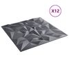 vidaXL Fali panelek 12 pcs Ametiszt Sz&uuml;rke 50 x 50 cm XPS Hab