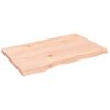 vidaXL kezeletlen t&ouml;m&ouml;r t&ouml;lgyfa asztallap 80x50x(2-4) cm