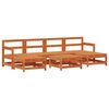 vidaXL Kerti lounge szett 7 pcs Viaszbarna T&ouml;m&ouml;r fenyő