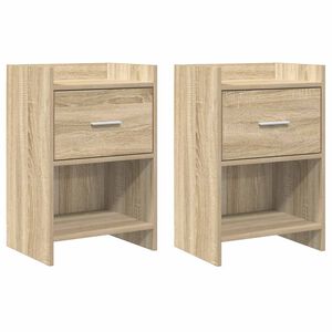 vidaXL &Eacute;jjeliszekr&eacute;nyek 2 db Sonoma T&ouml;lgy 40 x 30 x 60 cm Szerelt Fa