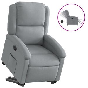 vidaXL elektromos fel&aacute;ll&aacute;st seg&iacute;tő vil&aacute;gossz&uuml;rke sz&ouml;vet d&ouml;nthető fotel