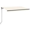 vidaXL kr&eacute;msz&iacute;nű k&eacute;zzel kih&uacute;zhat&oacute; LED-es napellenző 450 x 300 cm