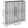 vidaXL horganyzott vas gabion kosár fedéllel 200 x 50 x 200 cm