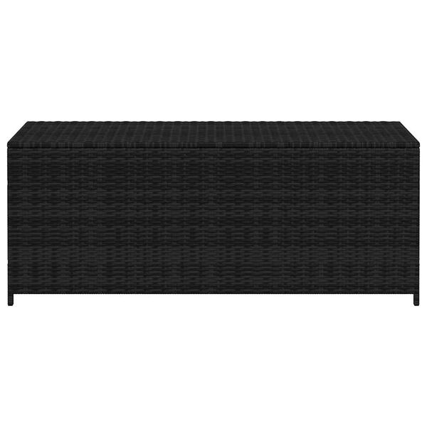 vidaXL fekete polyrattan kerti tárolóláda 150 x 50 x 60 cm