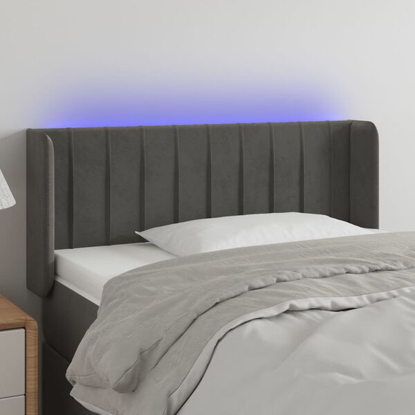 vidaXL s&ouml;t&eacute;tsz&uuml;rke b&aacute;rsony LED-es fejt&aacute;mla 103 x 16 x 78/88 cm