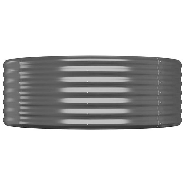 vidaXL antracitszürke horganyzott acél kerti magaságyás 507x100x36 cm