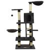 vidaXL sötétszürke macskabútor szizál kaparófákkal 122 cm