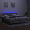 vidaXL vil&aacute;gossz&uuml;rke sz&ouml;vet rug&oacute;s &eacute;s LED-es &aacute;gy matraccal 160x200 cm