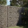 vidaXL horganyzott vas gabion kos&aacute;r fed&eacute;llel 100 x 100 x 200 cm