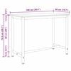 vidaXL asztal F&uuml;st&ouml;lt t&ouml;lgy 100 x 50 x 76,5 cm Műszaki fa &eacute;s ac&eacute;l