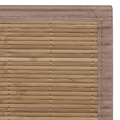 Négyszögletes barna bambusz szőnyeg 80 x 200 cm