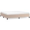 vidaXL cappuccino sz&iacute;nű műbőr &aacute;gykeret matrac n&eacute;lk&uuml;l 200x200 cm