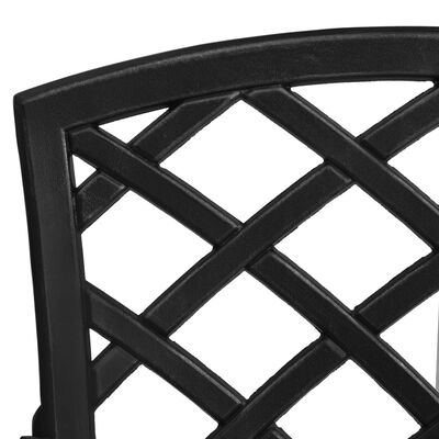 vidaXL 4 db fekete öntött alumínium kerti szék