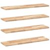 vidaXL 4 db kezeletlen t&ouml;m&ouml;r ak&aacute;cfa f&uuml;ggőpolc 80 x 20 x 2 cm