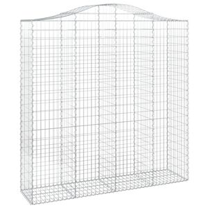 vidaXL &iacute;ves horganyzott vas gabion kos&aacute;r 200x50x200/220 cm