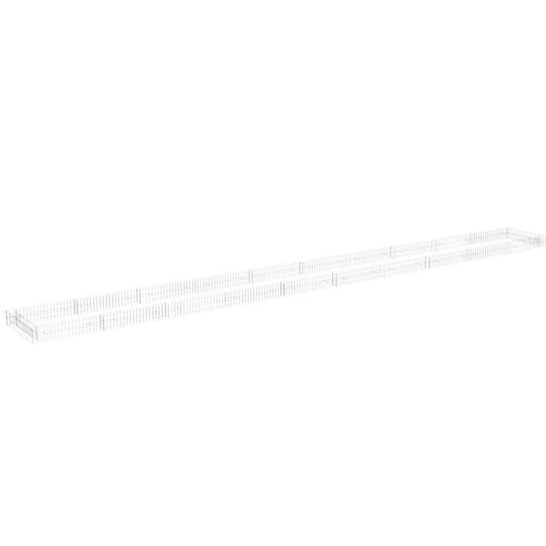 vidaXL horganyzott ac&eacute;l gabion magas&aacute;gy&aacute;s 1000 x 100 x 20 cm