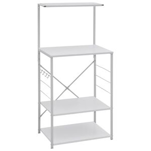 vidaXL feh&eacute;r szerelt fa mikrohull&aacute;m&uacute; szekr&eacute;ny 60x39,6x123 cm