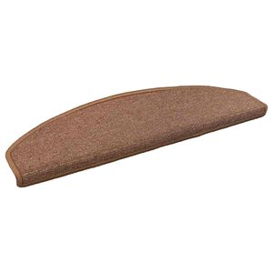 vidaXL &Ouml;ntapad&oacute;s l&eacute;pcsőszőnyegek 15 db 80 x 24,5 x 3,5 cm Barna