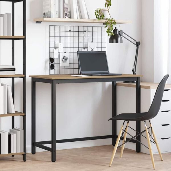 vidaXL asztal Artisan t&ouml;lgy 80 x 50 x 76,5 cm Műszaki fa &eacute;s ac&eacute;l