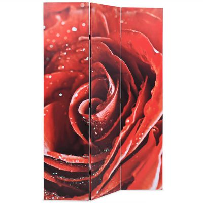 vidaXL piros rózsa mintás paraván 120 x 170 cm