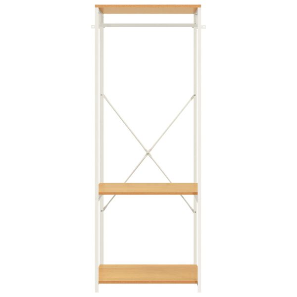 vidaXL fehér, tölgyszínű fém és forgácslap szekrény 60x40x167 cm