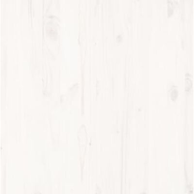 vidaXL Double fehér tömör fa ágykeret 135 x 190 cm