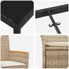 vidaXL Kert étkező szett 5 pcs Bézs polirattan
