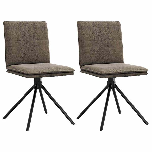 vidaXL &eacute;tkezősz&eacute;k s&ouml;t&eacute;tsz&uuml;rke műszarvasbőrből k&eacute;sz&uuml;lt &eacute;tkezősz&eacute;k