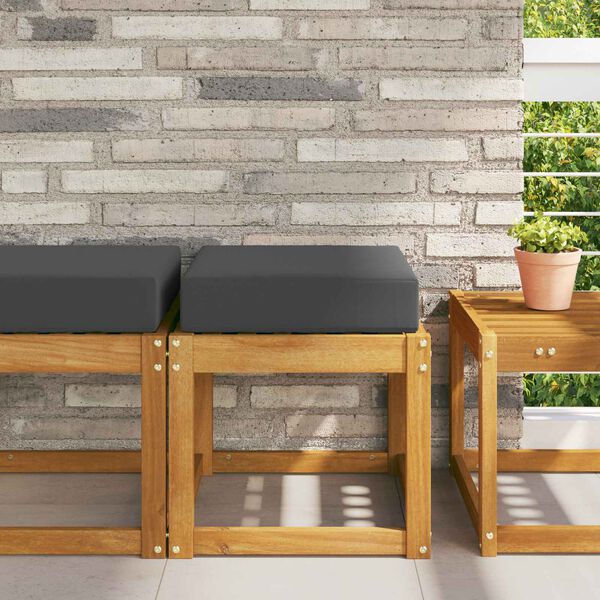 vidaXL K&uuml;lt&eacute;ri &uuml;lőp&aacute;rna Antracit 40 x 40 x 8 cm 100% poli&eacute;szter