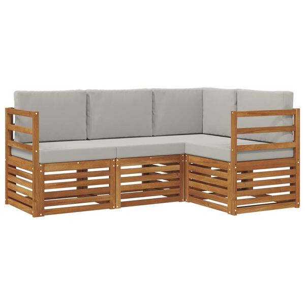 vidaXL &Uuml;lőgarnit&uacute;r&aacute;k 4 pcs Term&eacute;szetes &eacute;s Vil&aacute;gossz&uuml;rke T&ouml;m&ouml;r Ak&aacute;cfa