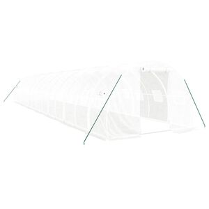 vidaXL feh&eacute;r ac&eacute;lv&aacute;zas melegh&aacute;z 42 m&sup2; 14 x 3 x 2 m