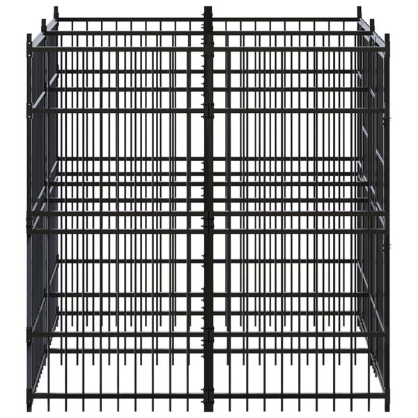 vidaXL ac&eacute;l k&uuml;lt&eacute;ri kutyakennel 3,69 m&sup2;