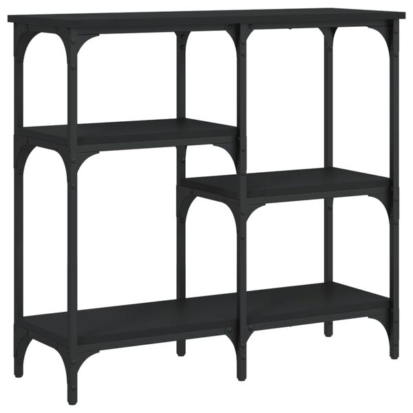 vidaXL fekete szerelt fa tálalóasztal 80x29x75 cm