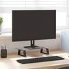 vidaXL fekete edzett üveg és fém monitorállvány 40 x 20 x 8 cm