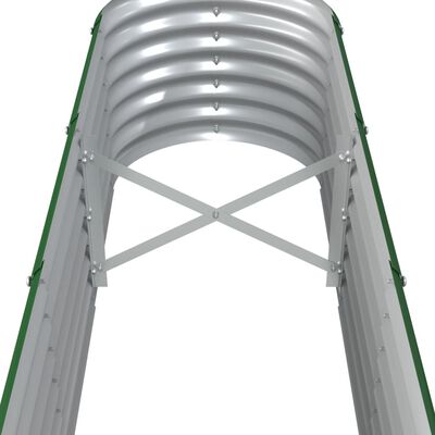 vidaXL zöld porszórt acél kerti magaságyás 260x40x36 cm