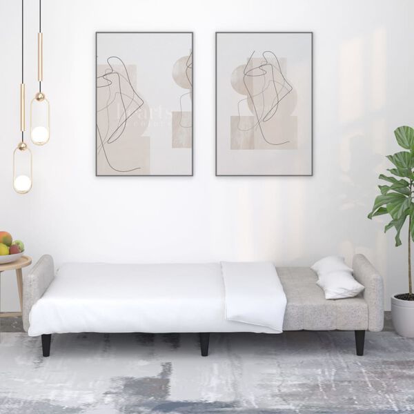 vidaXL k&eacute;tszem&eacute;lyes vil&aacute;gossz&uuml;rke mikrosz&aacute;las sz&ouml;vet kanap&eacute;&aacute;gy