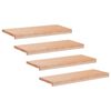 vidaXL L&eacute;pcsőszőnyegek 4 db 80 x 25 x 2 cm Term&eacute;szetes T&ouml;m&ouml;r b&uuml;kkfa