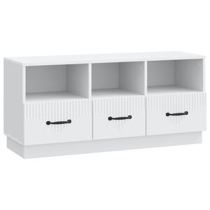 vidaXL TV szekr&eacute;ny fi&oacute;kkal Feh&eacute;r 102 x 34,5 x 47 cm Szerelt Fa