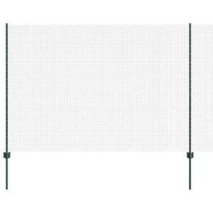 vidaXL Hegesztett dr&oacute;tker&iacute;t&eacute;s oszlopokkal 25 x 1,5 m Horganyzott Ac&eacute;l