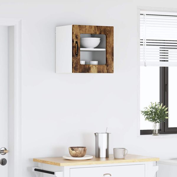 vidaXL Konyhaszekr&eacute;ny polcokkal F&uuml;st&ouml;lt t&ouml;lgy 40 x 31 x 40 cm Faanyag