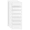 vidaXL 4 db feh&eacute;r t&ouml;m&ouml;r fenyőfa lamell&aacute;s szekr&eacute;nyajt&oacute; 99,3 x 39,4 cm
