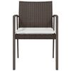 vidaXL 6 db barna polyrattan kerti szék párnával 56,5x57x83 cm