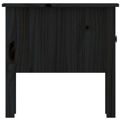 vidaXL 2 db fekete tömör fenyőfa kisasztal 50 x 50 x 49 cm
