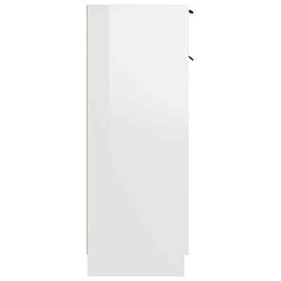 vidaXL magasfényű fehér szerelt fa fürdőszobaszekrény 32 x 34 x 90 cm