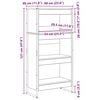 vidaXL K&ouml;nyvespolc Műv&eacute;szi t&ouml;lgy 80 x 30 x 155 cm Faanyag